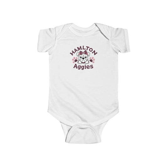 Short Sleeve Baby Bodysuit \ Hamilton Aggies \ HAG3