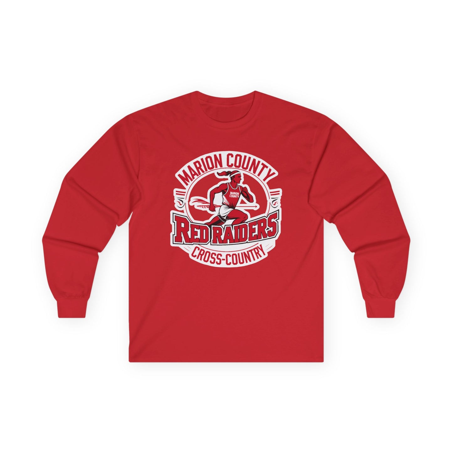 Adult Long Sleeve Tee \ Marion County Red Raiders Cross-Country \ MCCC2