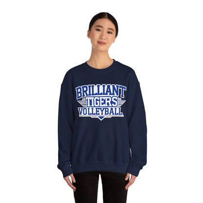 Adult Crewneck Sweatshirt \ Brilliant Tigers Volleyball \ BTV2