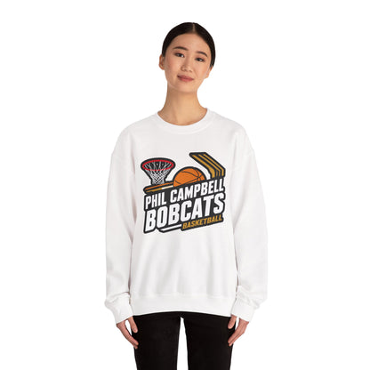 Adult Crewneck Sweatshirt \ Phil Campbell Bobcats Basketball \ PCBBK1