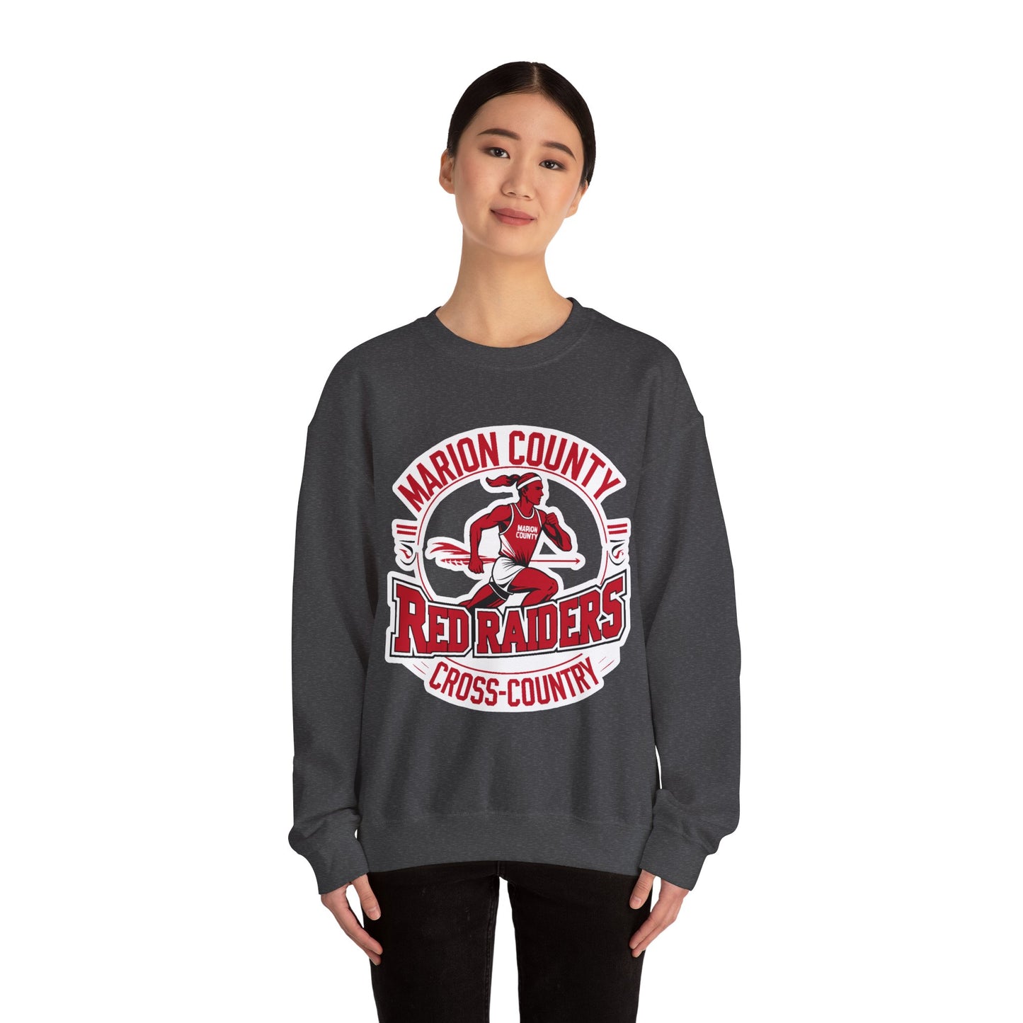 Adult Crewneck Sweatshirt \ Marion County Red Raiders Cross-Country \ MCCC2