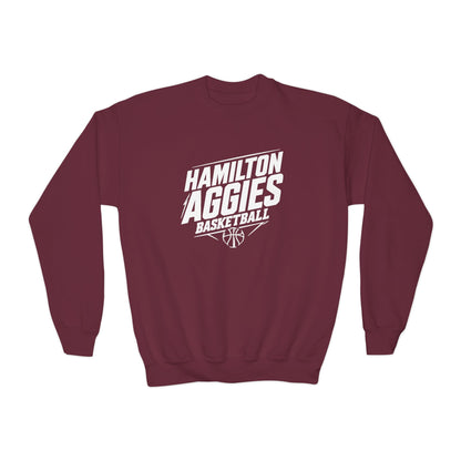 Youth Crewneck Sweatshirt \ Hamilton Aggies Basketball \ HABB2