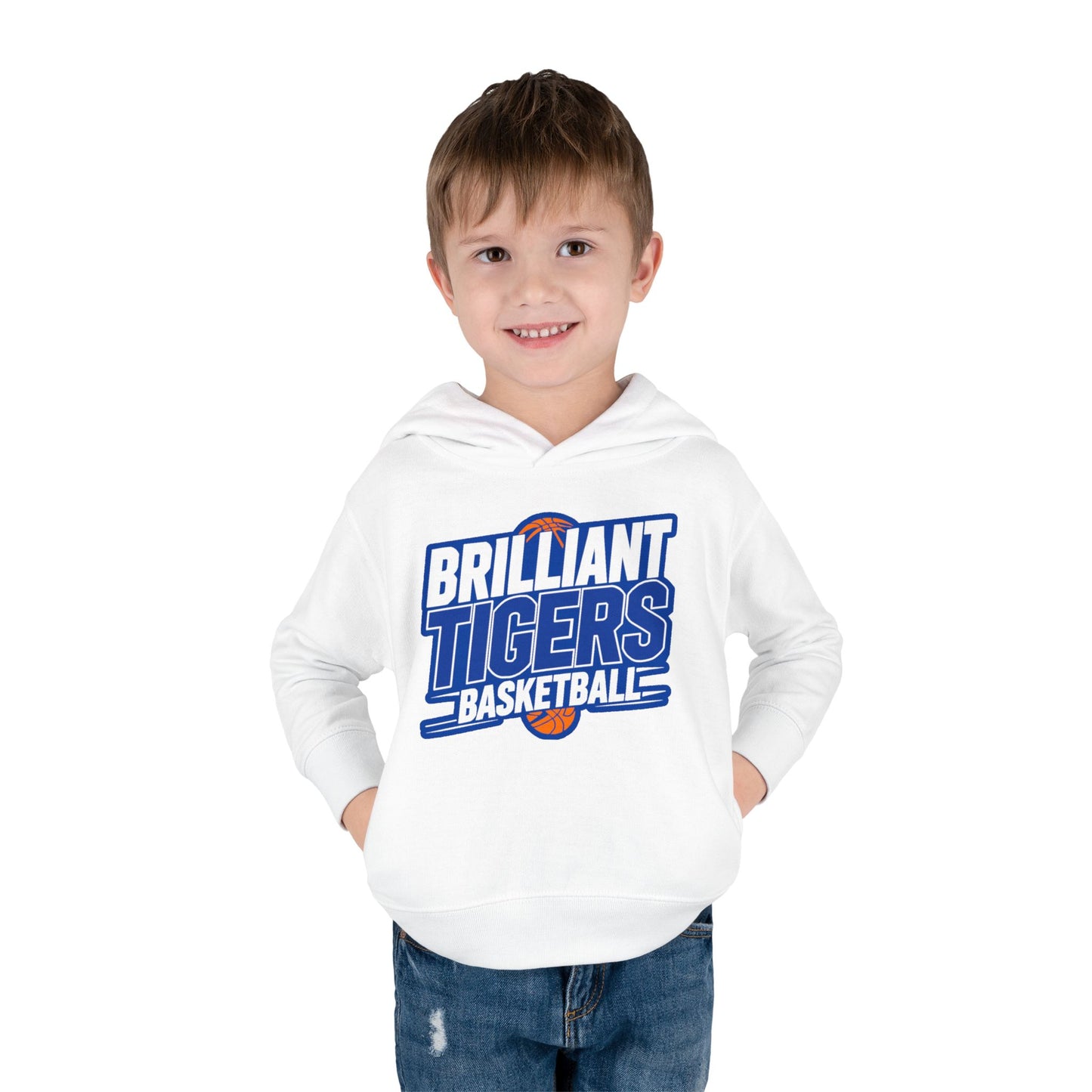 Toddler Hoodie Sweatshirt \ Brilliant Tigers Basketball \ BTBK1