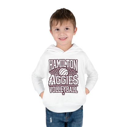 Toddler Hoodie Sweatshirt \ Hamilton Aggies Volleyball \ HAV2