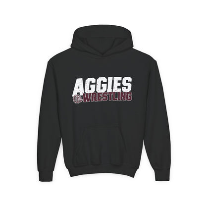 Youth Hoodie Sweatshirt \ Hamilton Aggies Wrestling \ HAW3