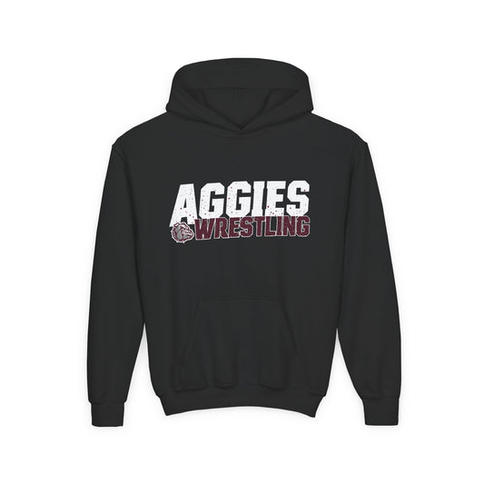 Youth Hoodie Sweatshirt \ Hamilton Aggies Wrestling \ HAW3