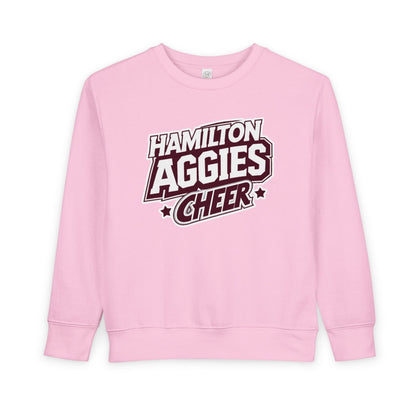 Toddler Crewneck Sweatshirt \ Hamilton Aggies Cheer \ HAC1