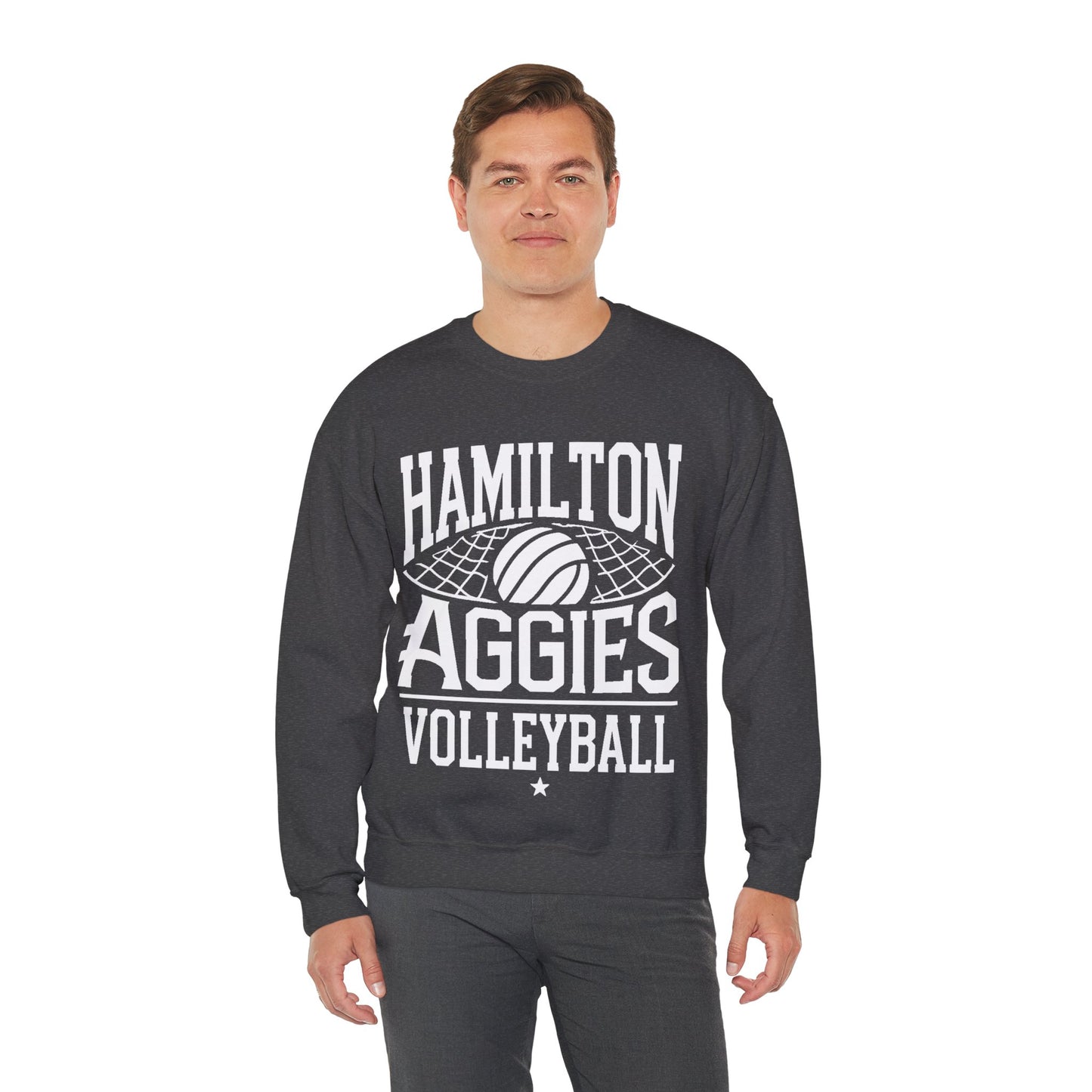 Adult Crewneck Sweatshirt \ Hamilton Aggies Volleyball \ HAV2