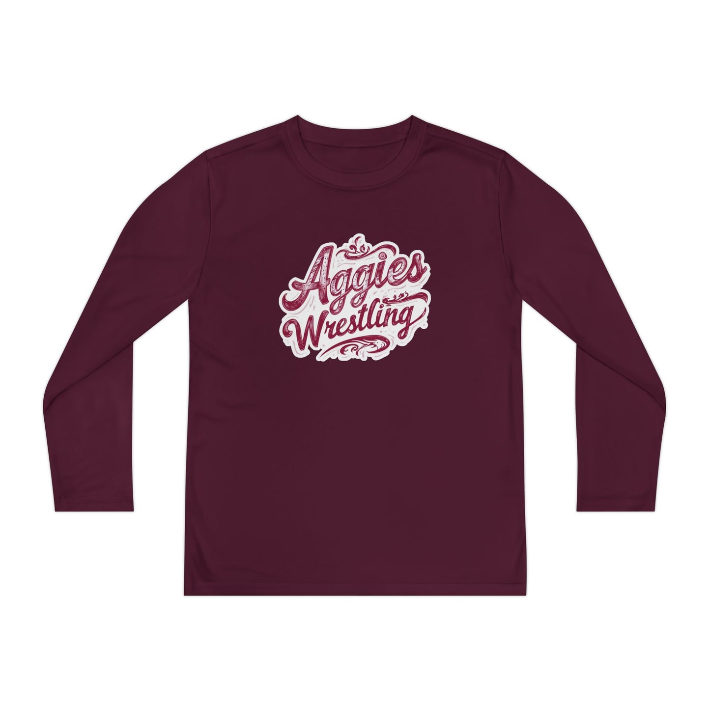 Youth Long Sleeve Tee \ Hamilton Aggies Wrestling \ HAWG2