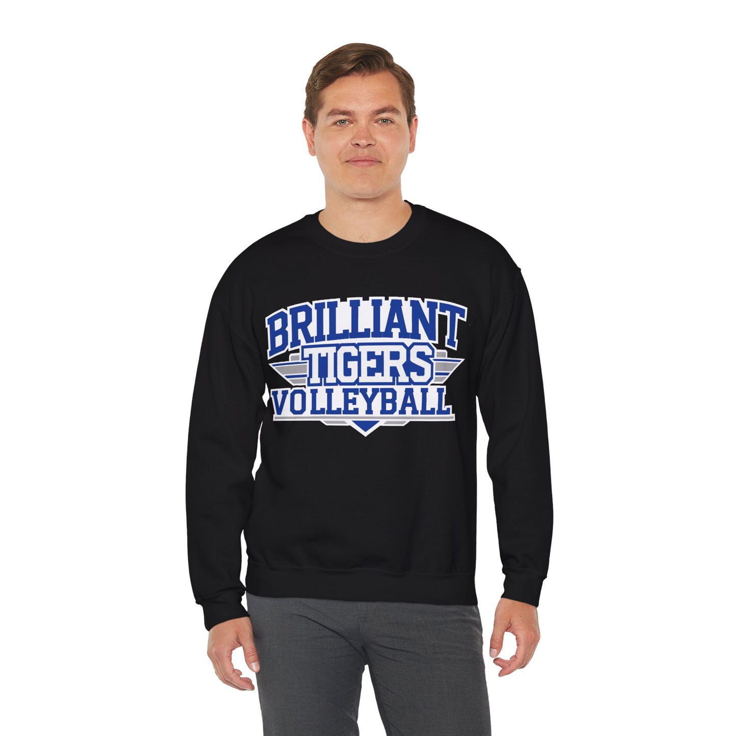 Adult Crewneck Sweatshirt \ Brilliant Tigers Volleyball \ BTV2