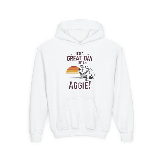 Youth Hoodie Sweatshirt \ It's a Great Day to be an Aggie! \ GDA3