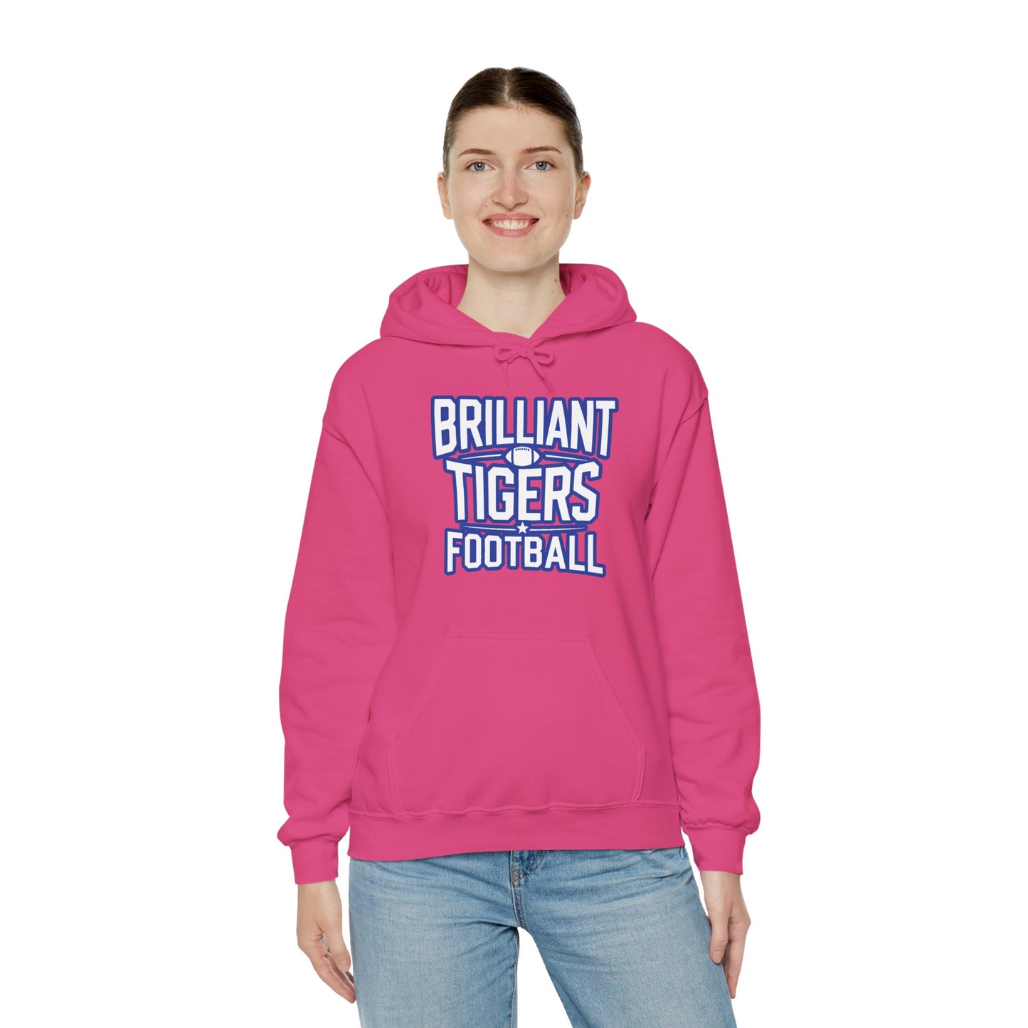 Adult Hoodie Sweatshirt \ Brilliant Tigers Football \ BTF1