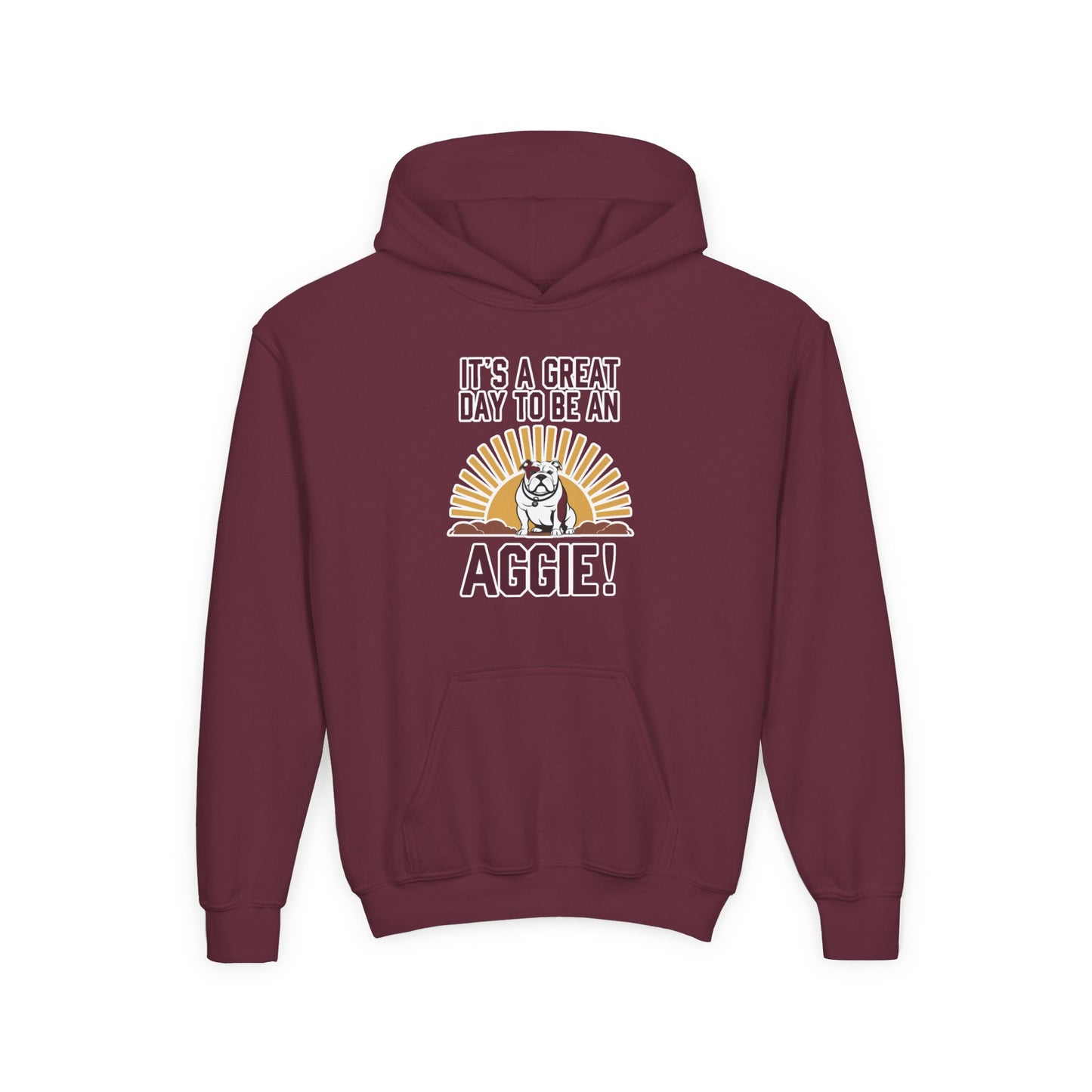 Youth Hoodie Sweatshirt \ It's a Great Day to be an Aggie! \ GDA4