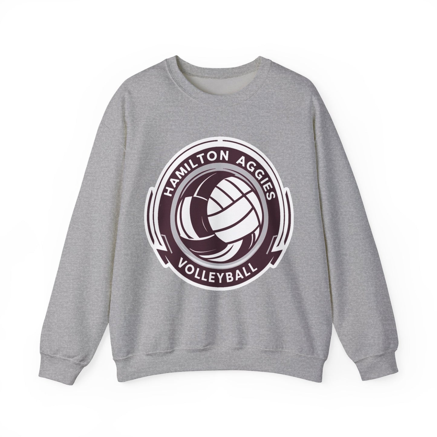 Adult Crewneck Sweatshirt \ Hamilton Aggies Volleyball \ HAV1