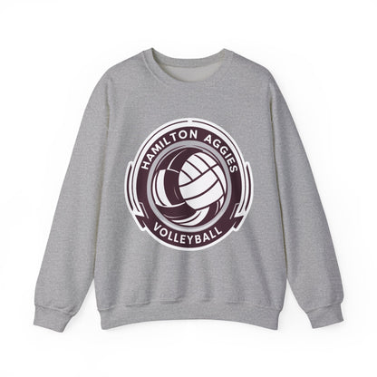 Adult Crewneck Sweatshirt \ Hamilton Aggies Volleyball \ HAV1