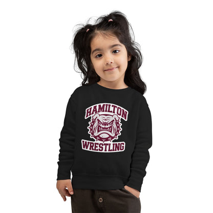Toddler Crewneck Sweatshirt \ Hamilton Aggies Wrestling \ HAW2