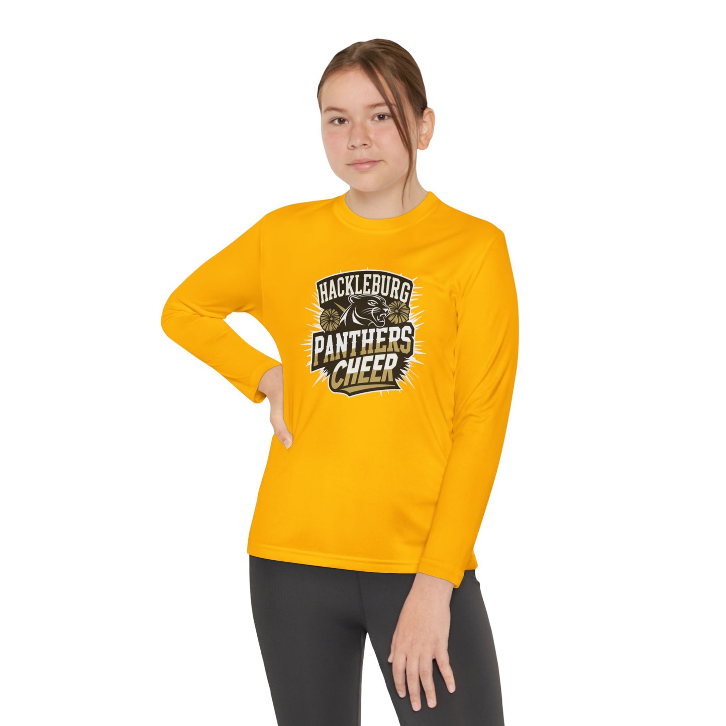 Youth Long Sleeve Tee \ Hackleburg Panthers Cheer \ HPC1
