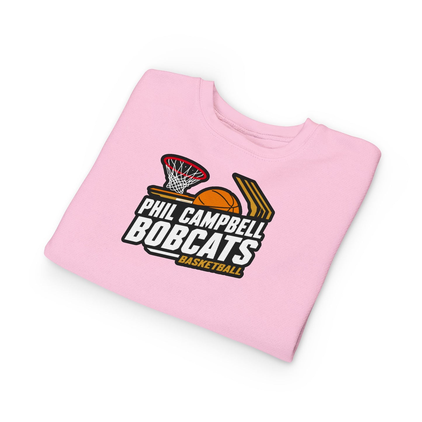 Toddler Crewneck Sweatshirt \ Phil Campbell Bobcats Basketball \ PCBBK1