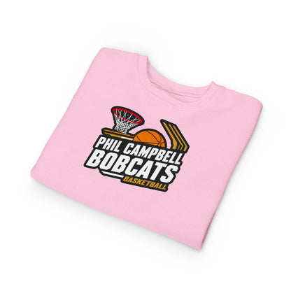 Toddler Crewneck Sweatshirt \ Phil Campbell Bobcats Basketball \ PCBBK1