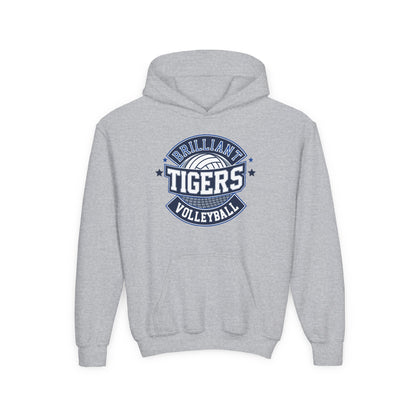 Youth Hoodie Sweatshirt \ Brilliant Tigers Volleyball \ BTV1