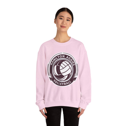 Adult Crewneck Sweatshirt \ Hamilton Aggies Volleyball \ HAV1