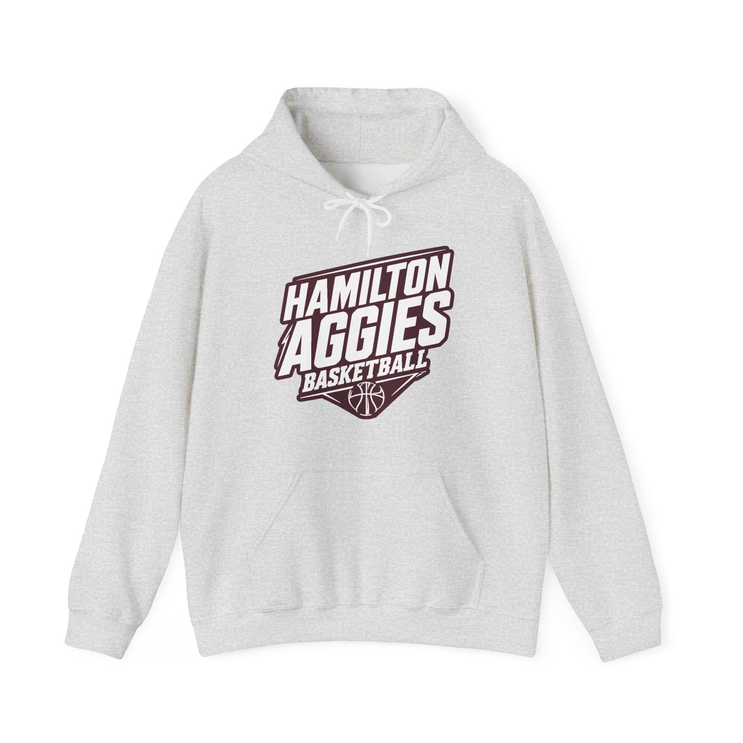 Adult Hoodie Sweatshirt \ Hamilton Aggies Basketball \ HABB2