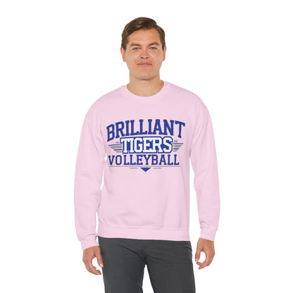 Adult Crewneck Sweatshirt \ Brilliant Tigers Volleyball \ BTV2