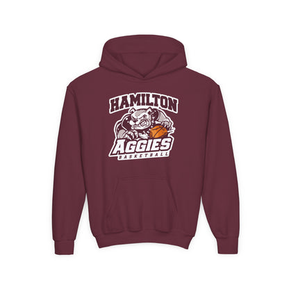 Youth Hoodie Sweatshirt \ Hamilton Aggies Basketball \ HABB1