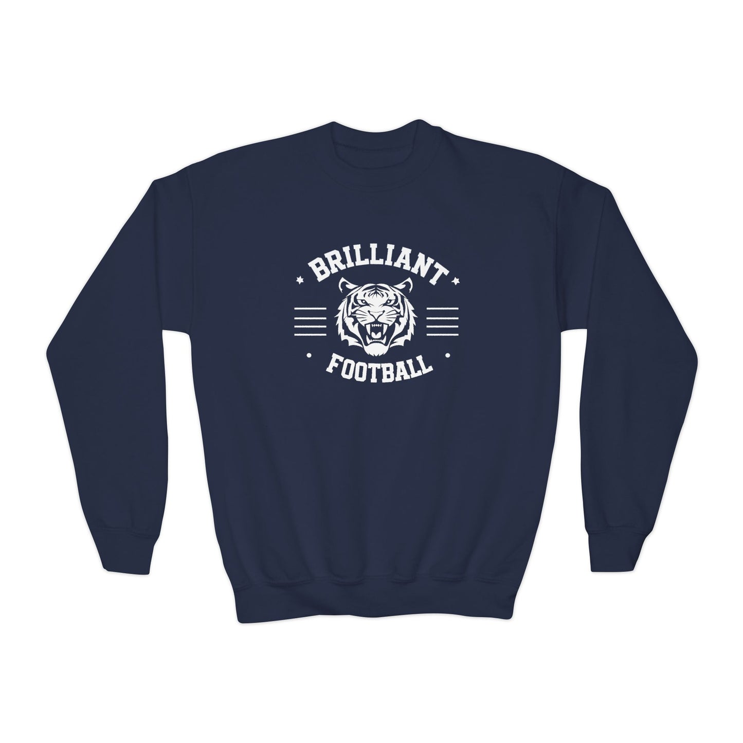 Youth Crewneck Sweatshirt \ Brilliant Tigers Football \ BTF2