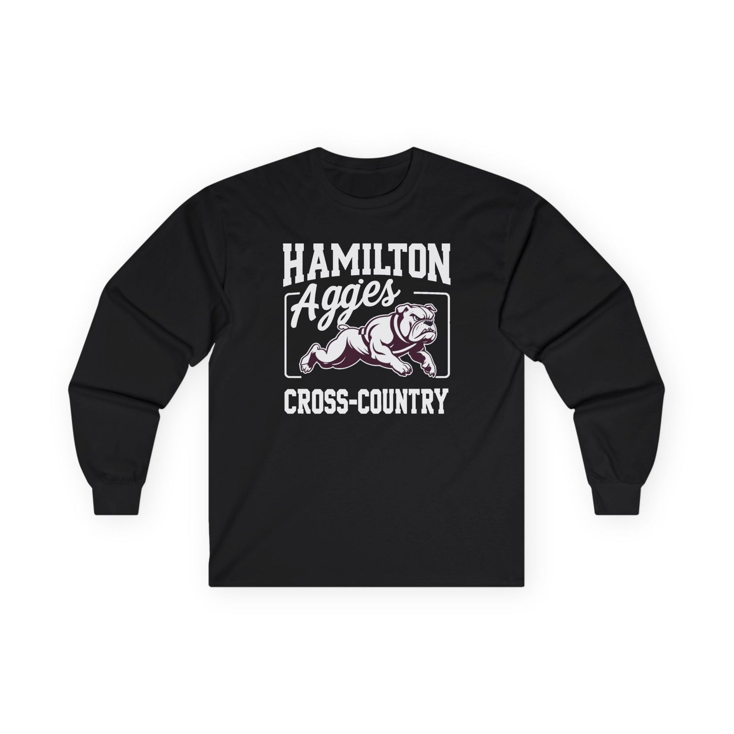 Adult Long Sleeve Tee \ Hamilton Aggies Cross-Country \ HCC2