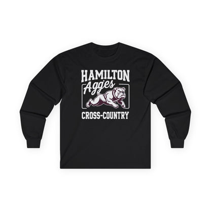 Adult Long Sleeve Tee \ Hamilton Aggies Cross-Country \ HCC2