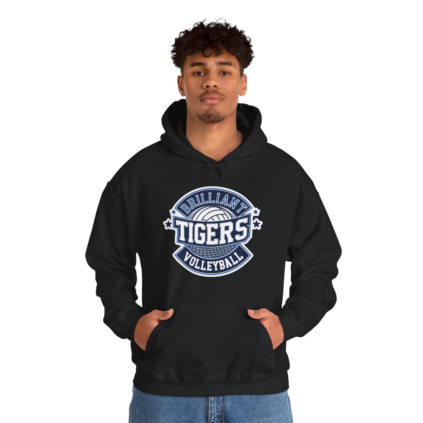 Adult Hoodie Sweatshirt \ Brilliant Tigers Volleyball \ BTV1
