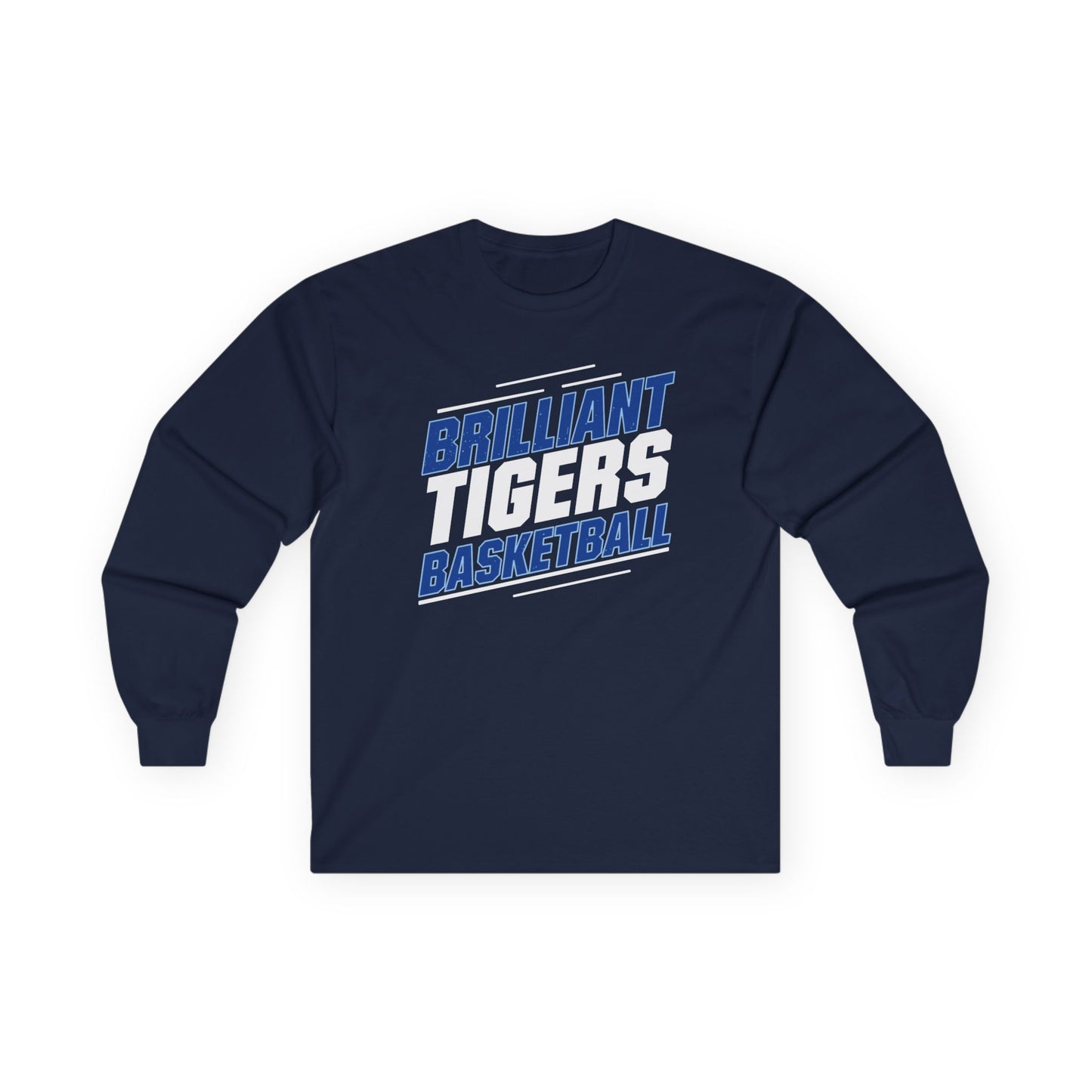 Adult Long Sleeve Tee \ Brilliant Tigers Basketball \ BTBK2