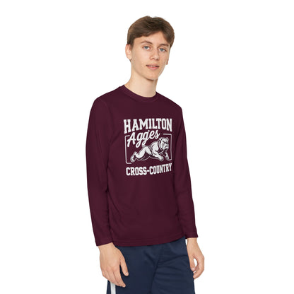 Youth Long Sleeve Tee \ Hamilton Aggies Cross-Country \ HCC2