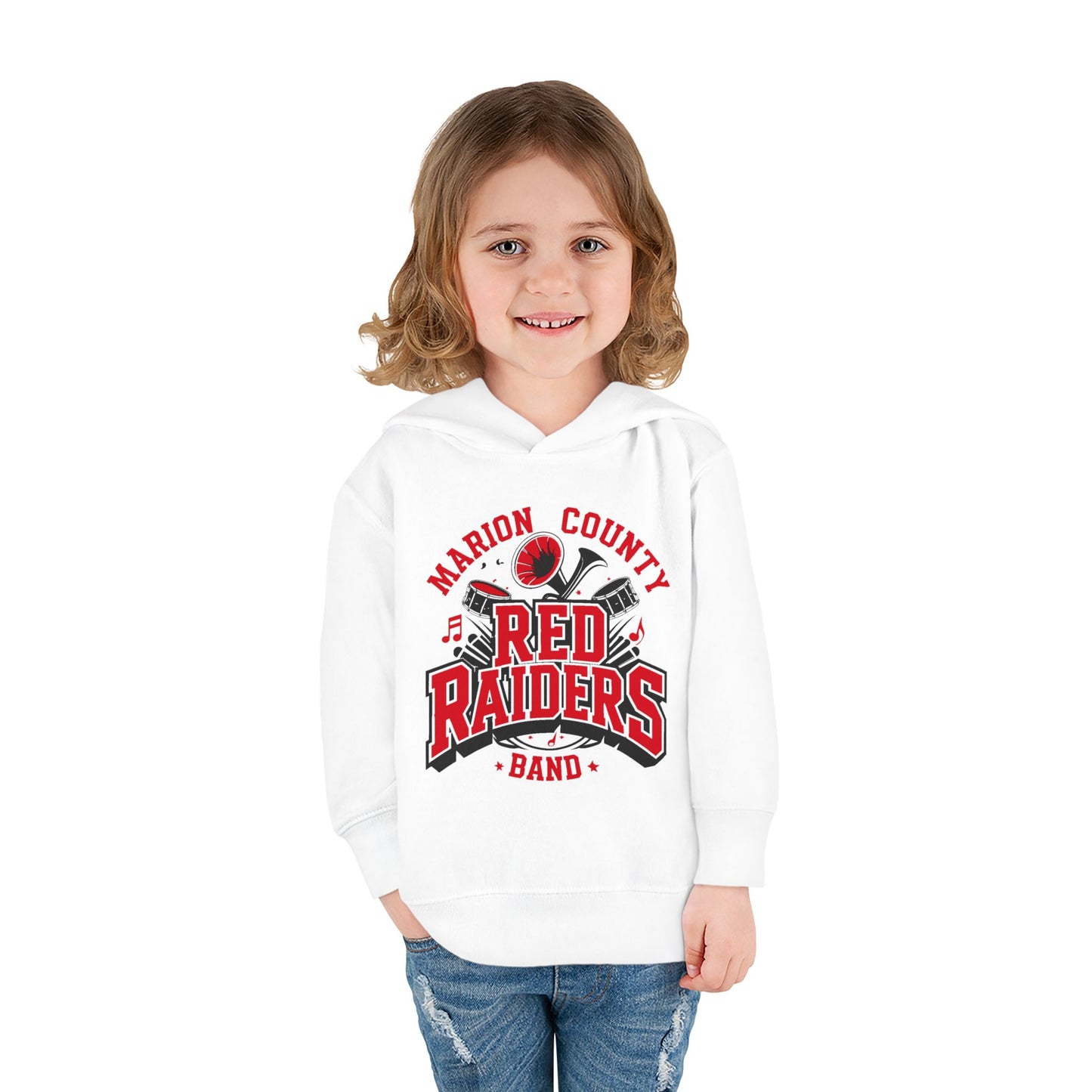 Toddler Hoodie Sweatshirt \ Marion County Red Raiders Band \ MCB2