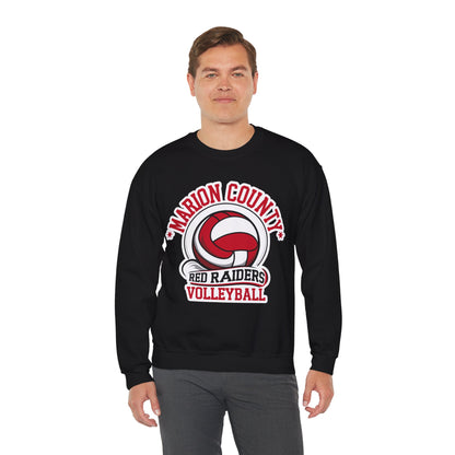 Adult Crewneck Sweatshirt \ Marion County Red Raiders Volleyball \ MCV1
