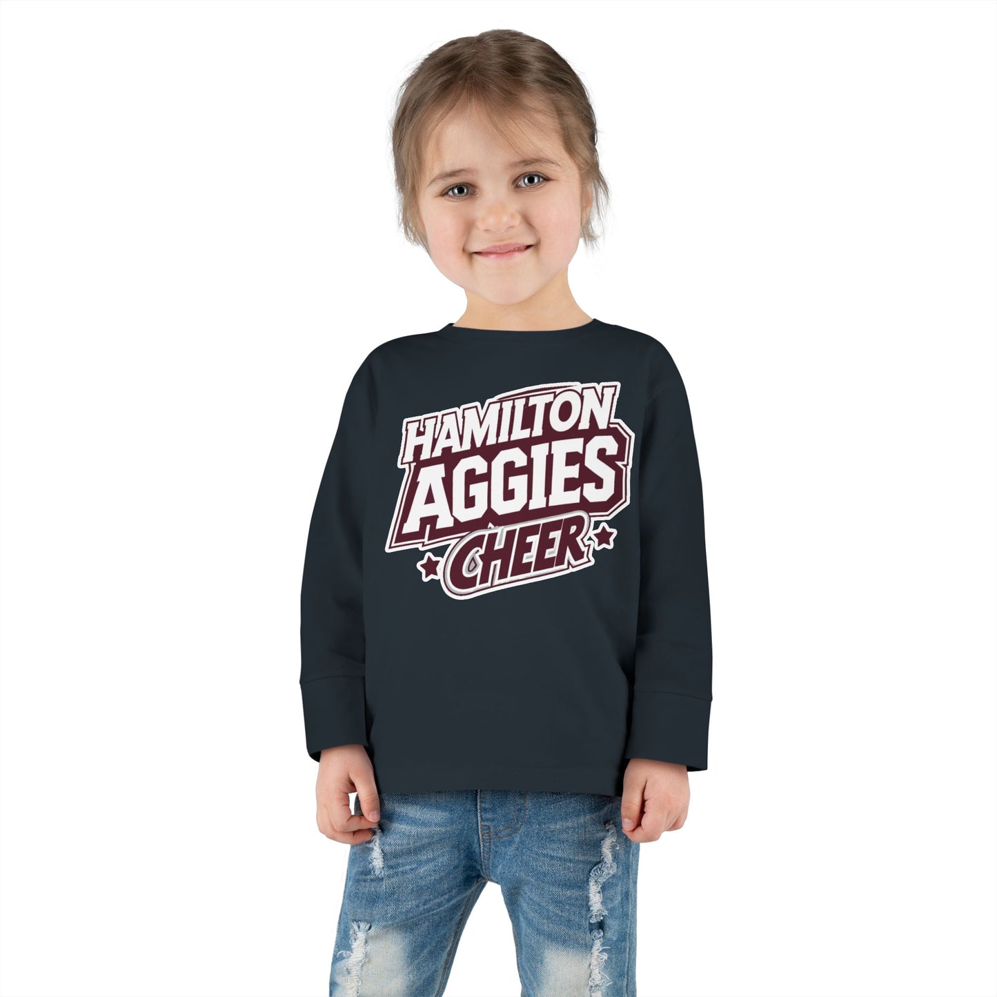 Toddler Long Sleeve Tee \ Hamilton Aggies Cheer \ HAC1