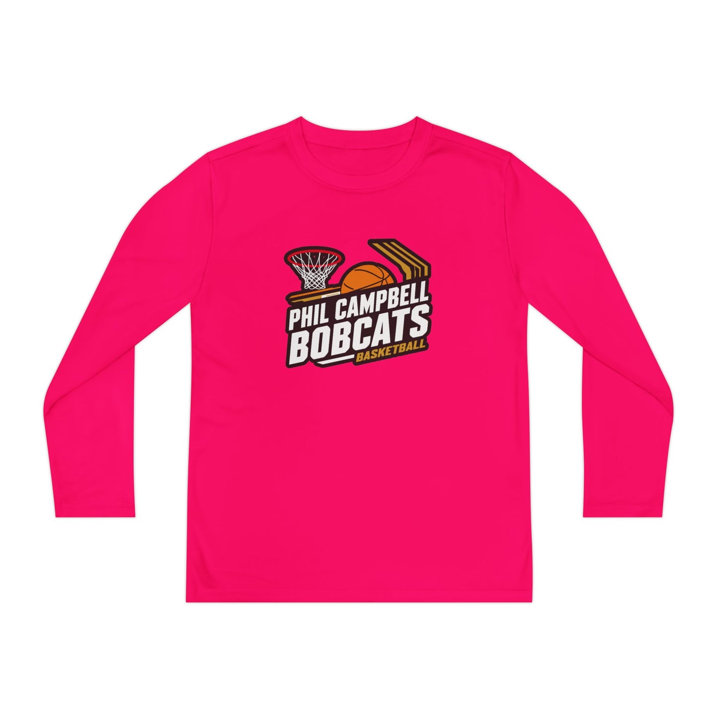 Youth Long Sleeve Tee \ Phil Campbell Bobcats Basketball \ PCBBK1