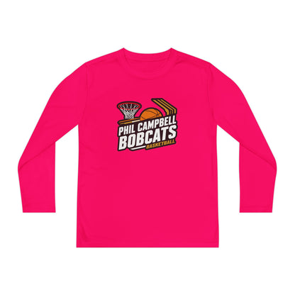 Youth Long Sleeve Tee \ Phil Campbell Bobcats Basketball \ PCBBK1