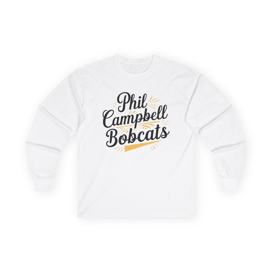 Adult Long Sleeve Tee \ Phil Campbell Bobcats \ PCBG2