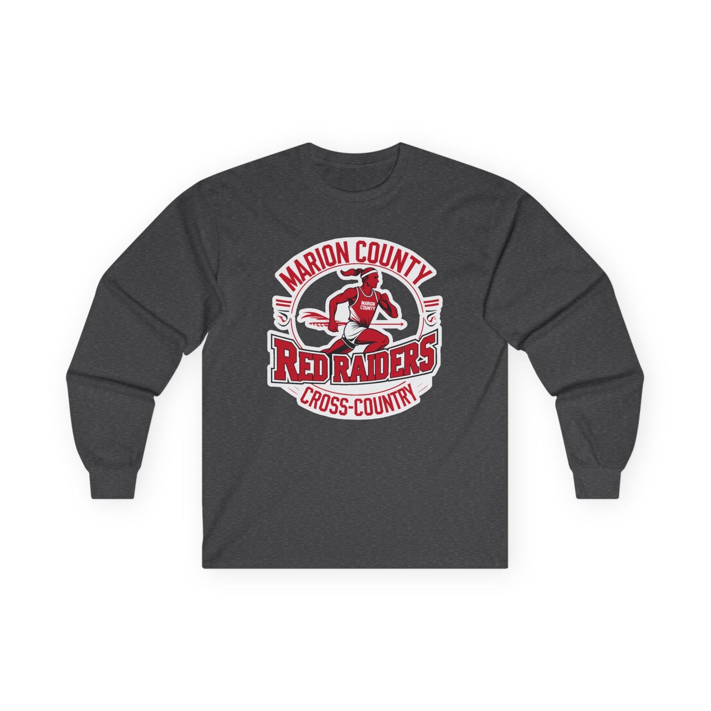 Adult Long Sleeve Tee \ Marion County Red Raiders Cross-Country \ MCCC2