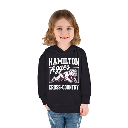 Toddler Hoodie Sweatshirt \ Hamilton Aggies Cross-Country \ HCC2