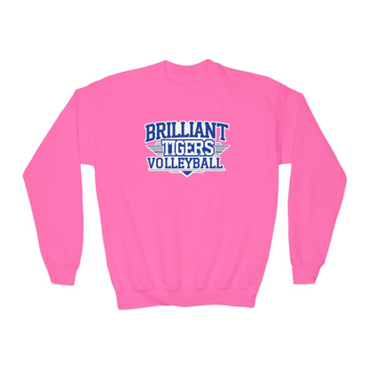 Youth Crewneck Sweatshirt \ Brilliant Tigers Volleyball \ BTV2