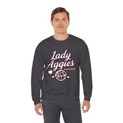 Adult Crewneck Sweatshirt \ Hamilton Aggies Basketball \ HABBG2