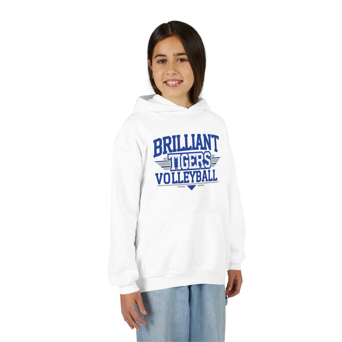 Youth Hoodie Sweatshirt \ Brilliant Tigers Volleyball \ BTV2