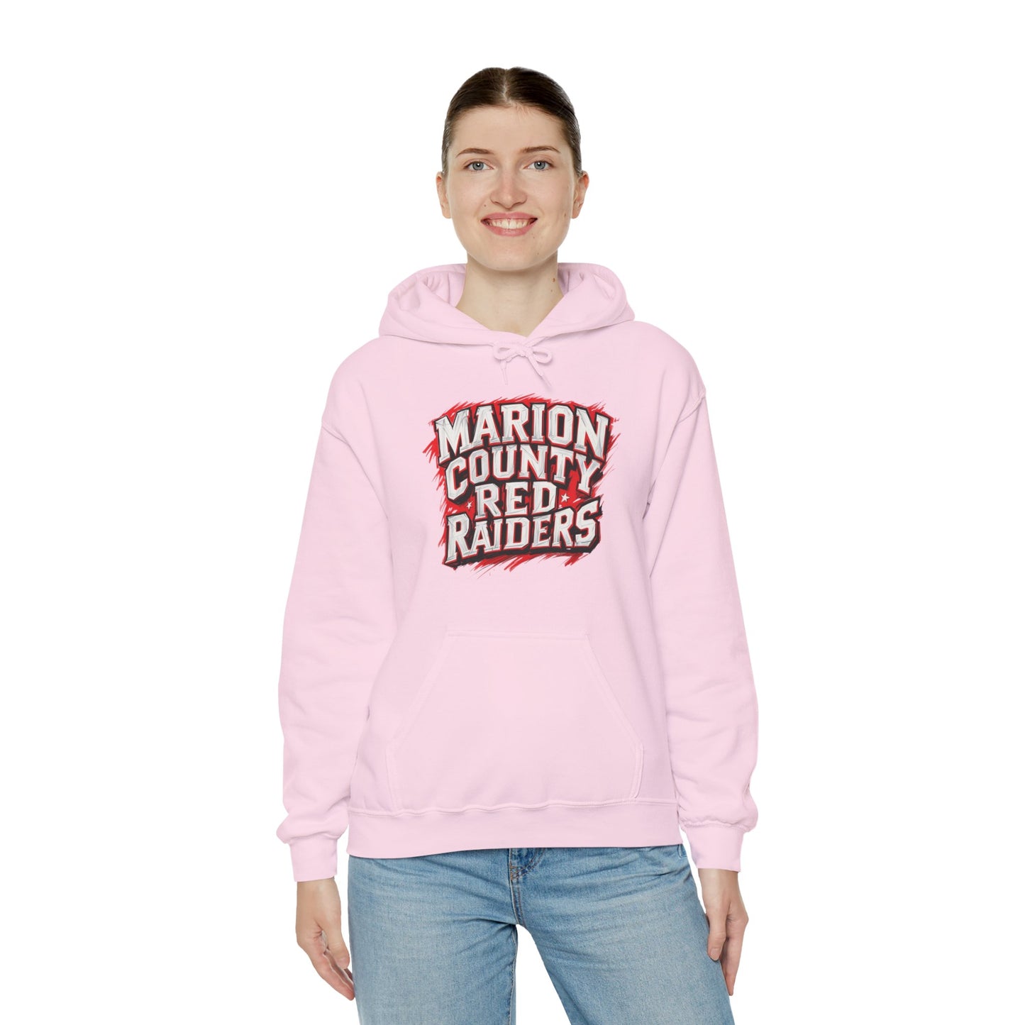 Adult Hoodie Sweatshirt \ Marion County Red Raiders \ MC1
