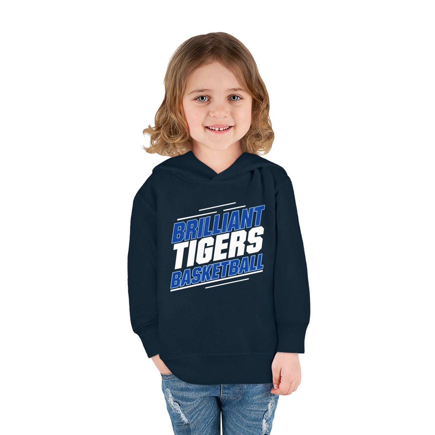 Toddler Hoodie Sweatshirt \ Brilliant Tigers Basketball \ BTBK2