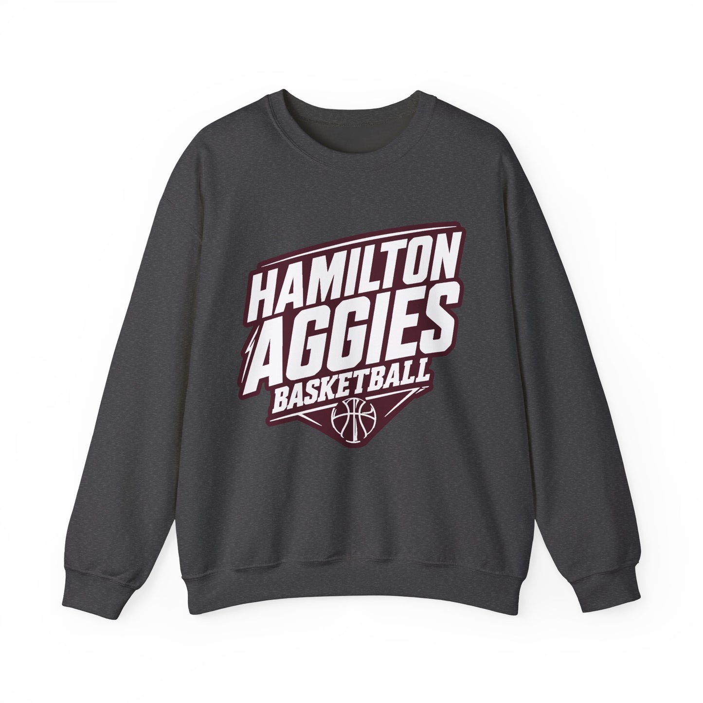 Adult Crewneck Sweatshirt \ Hamilton Aggies Basketball \ HABK2