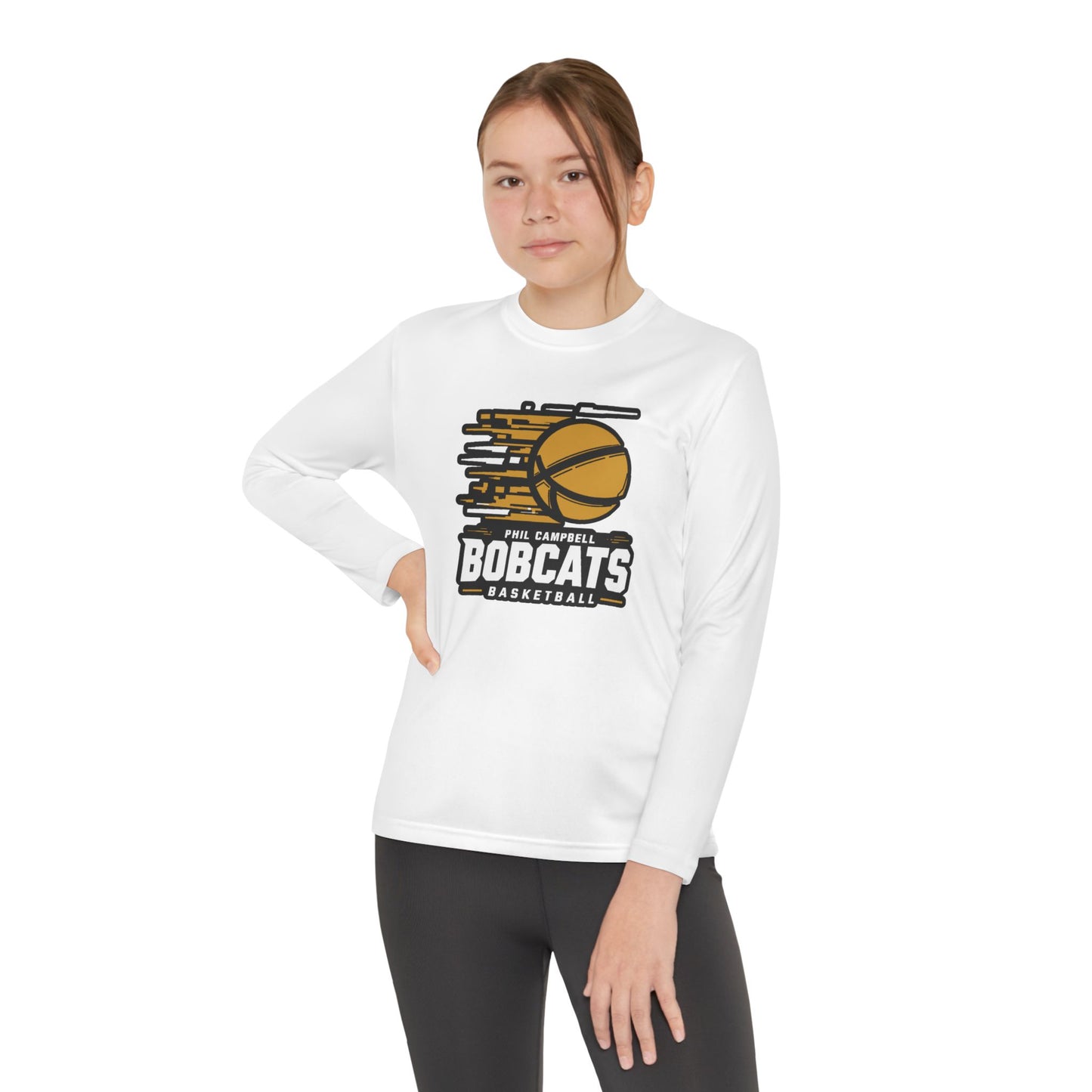 Youth Long Sleeve Tee \ Phil Campbell Bobcats Basketball \ PCBBK2