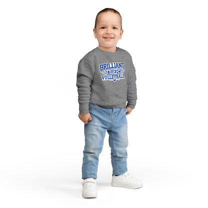 Toddler Crewneck Sweatshirt \ Brilliant Tigers Volleyball \ BTV2